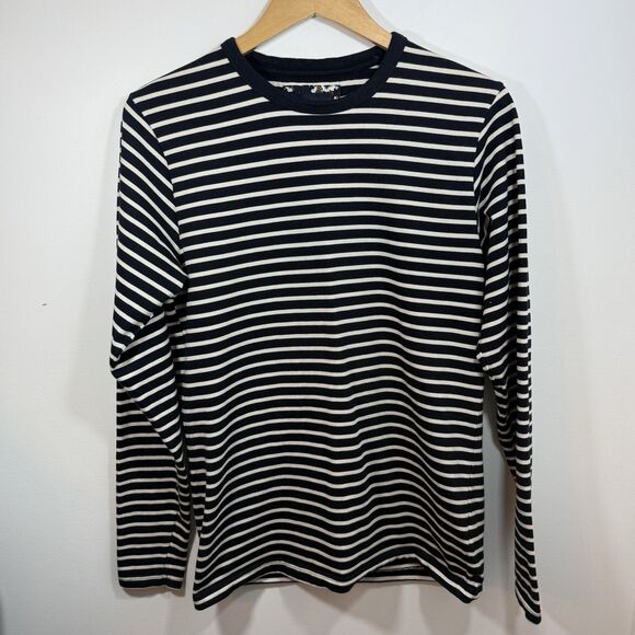 Cactus Man M Stripe Pullover Long Sleeve T-Shirt 100% Cotton Nautical - Picture 1 of 11